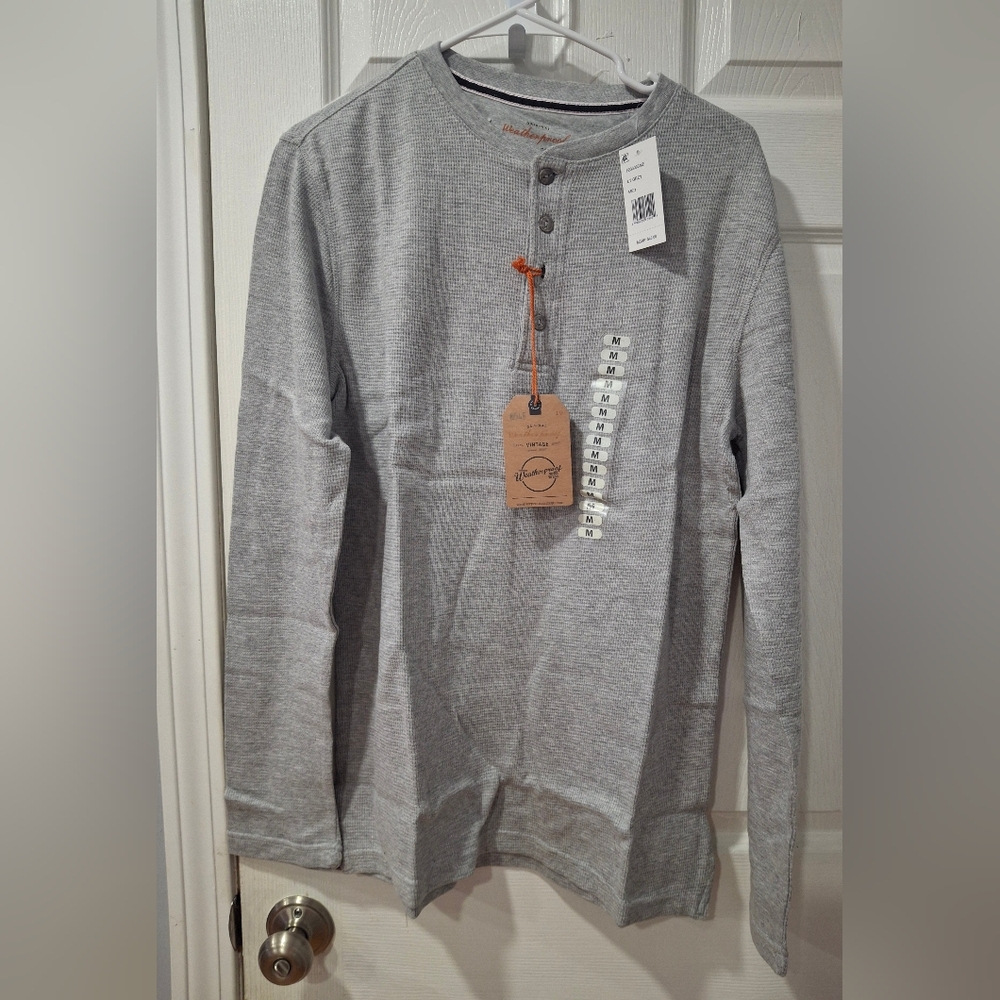 Weatherproof Light Gray Long Sleeve Henley